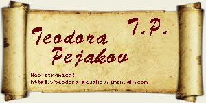 Teodora Pejakov vizit kartica
